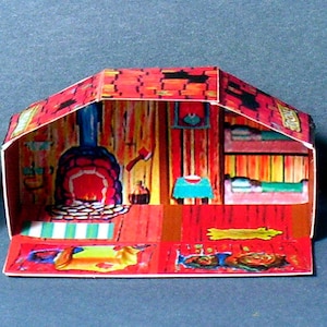 Troll Shanty Shack  -  Dollhouse Miniature - 1:12 scale - Wishnik Troll Accessory - Dollhouse Accessory - 1960s Troll diorama toy