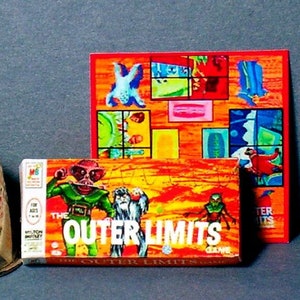 The Outer Limits Game 1960s  - Dollhouse Miniature - 1:12 scale - Game Box and Game Board - 1960s Dollhouse Outer Limits Game toy