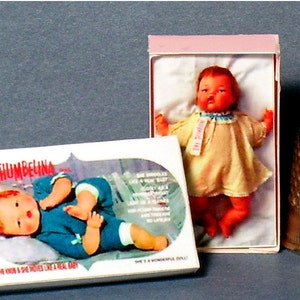 Tiny Tears Doll Box - Dollhouse Miniature - 1950s Retro Dollhouse