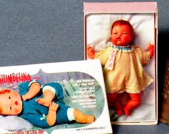 Thumbelina Doll Box - Dollhouse Miniature (1:12 scale) Dollhouse Nursery -PLEASE read the description!