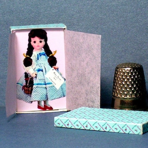 Wizard of Oz Dorothy Doll Box  -  Dollhouse Miniature 1:12 scale  Dollhouse Accessory - Dollhouse girl  -PLEASE read the description!