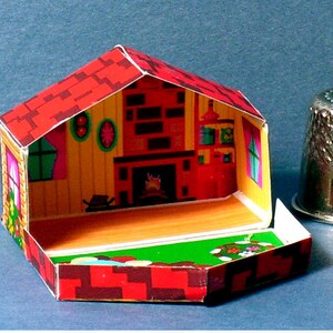 Liddle Kiddles Kabin -  Dollhouse Miniature - 1:12 scale - 1960s Liddle Kiddles Diorama or 1960s Dollhouse Accessory girl nursery toy