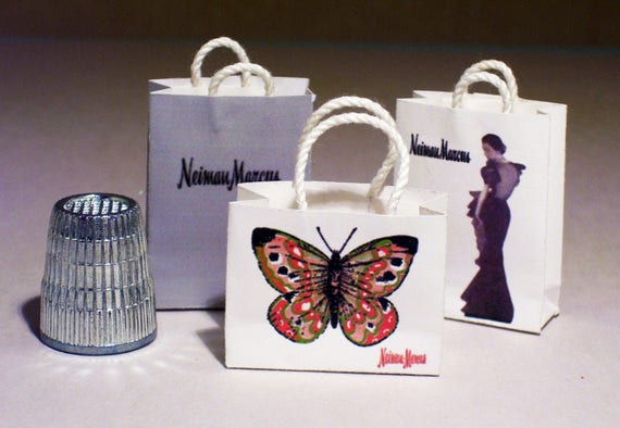 Neiman Marcus Shopping Bag and Gift Box Set Dollhouse 