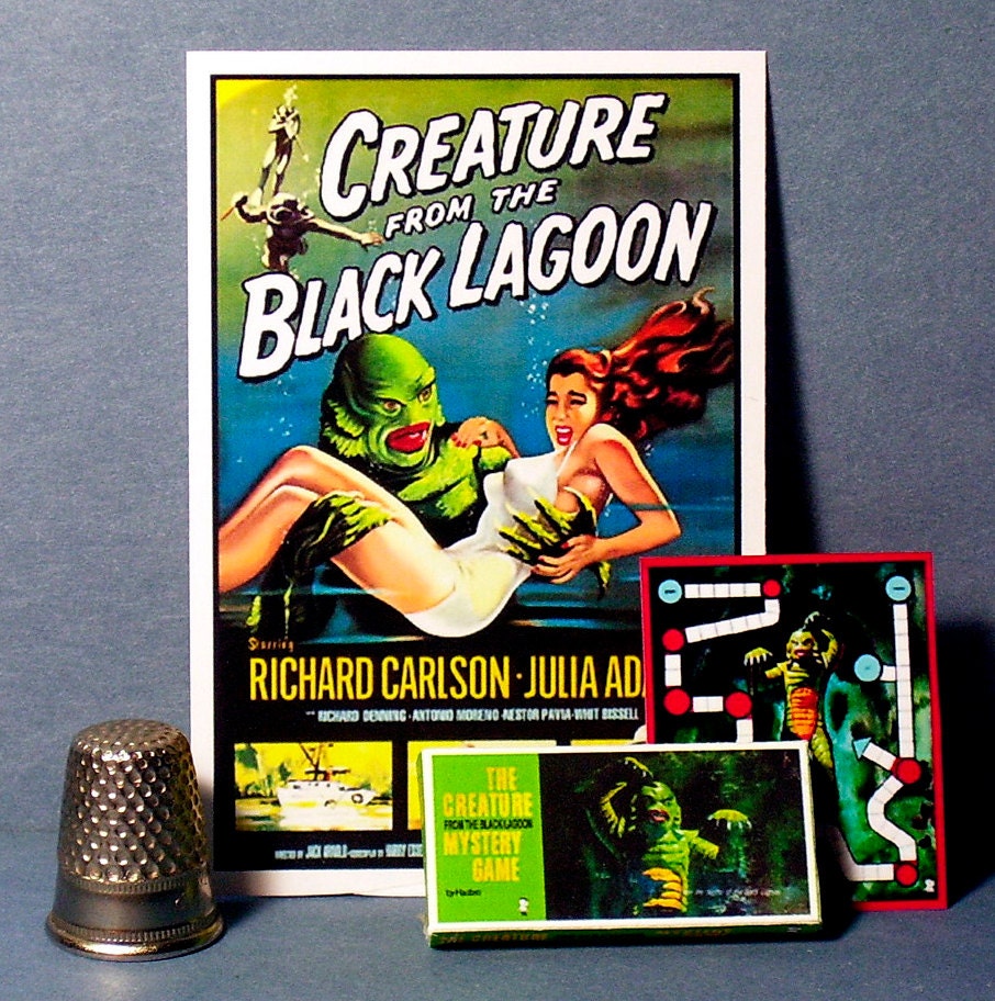 Creature From The Black Lagoon Mystery Game Poster Etsy Creature From The Black Lagoon Mystery Game Poster Etsy
