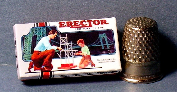 Gilbert Erector Set Box 1950s Dollhouse Miniature 1 12 Scale