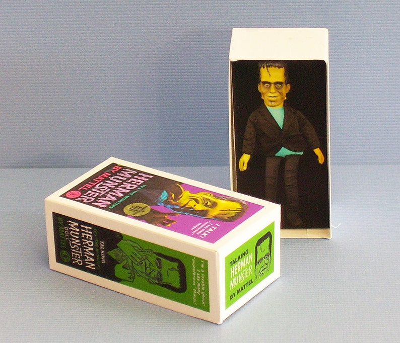 DOLLHOUSE MINIATURE ~ HALLOWEEN FRANKENSTEIN COSTUME BOX