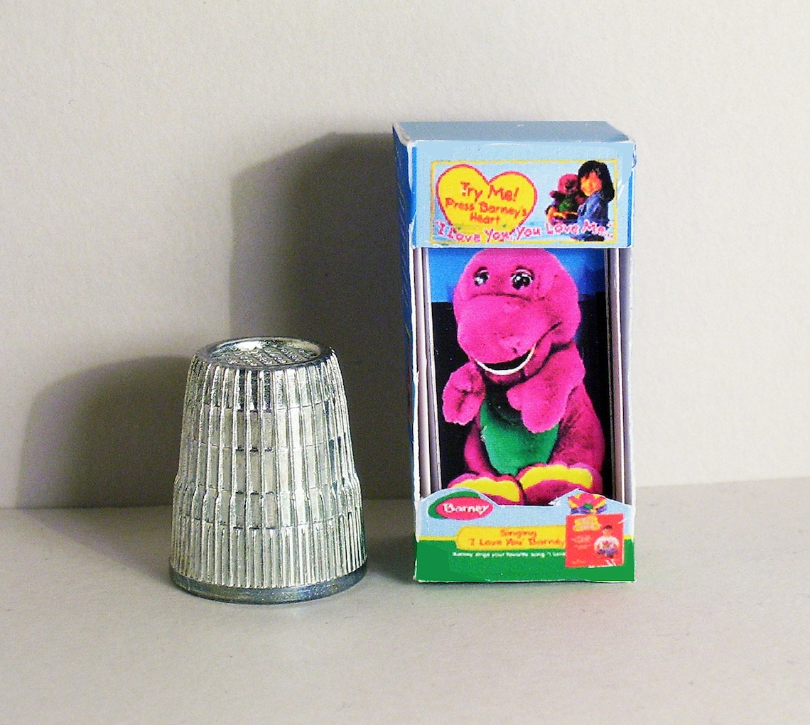 Barney the Dinosaur Box Dollhouse Miniature 1:12 Scale | Etsy