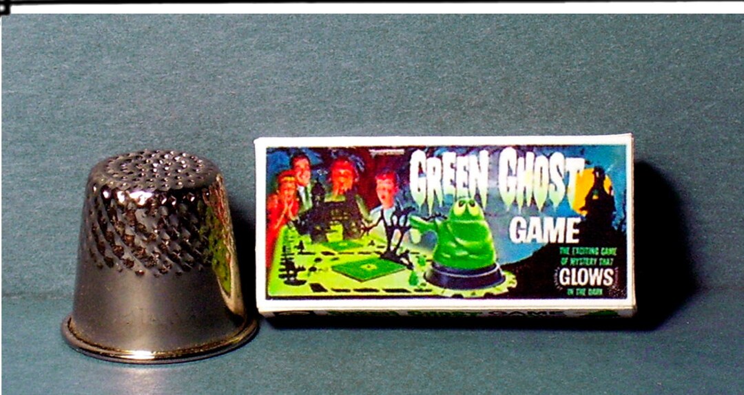 Green Ghost Game 1965 Dollhouse Miniature 112 Scale Game Box and Game