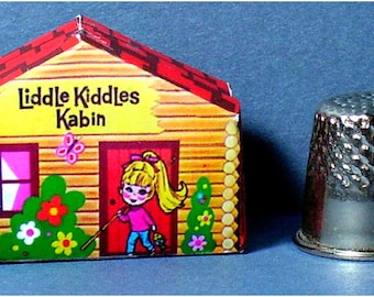 Liddle Kiddles Kabin -  Dollhouse Miniature - 1:12 scale - 1960s Liddle Kiddles Diorama or 1960s Dollhouse Accessory girl nursery toy