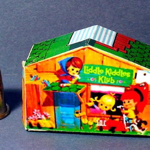 Liddle Kiddles Klub House  -  Dollhouse Miniature - 1:12 scale - 1960s Liddle Kiddles Diorama or 1960s Dollhouse Accessory  girl nursery toy