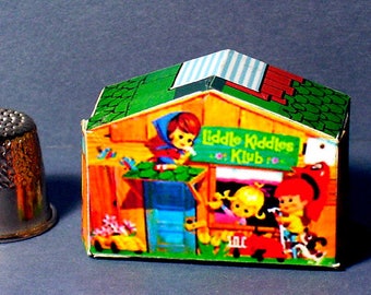 Liddle Kiddles Klub House  -  Dollhouse Miniature - 1:12 scale - 1960s Liddle Kiddles Diorama or 1960s Dollhouse Accessory  girl nursery toy