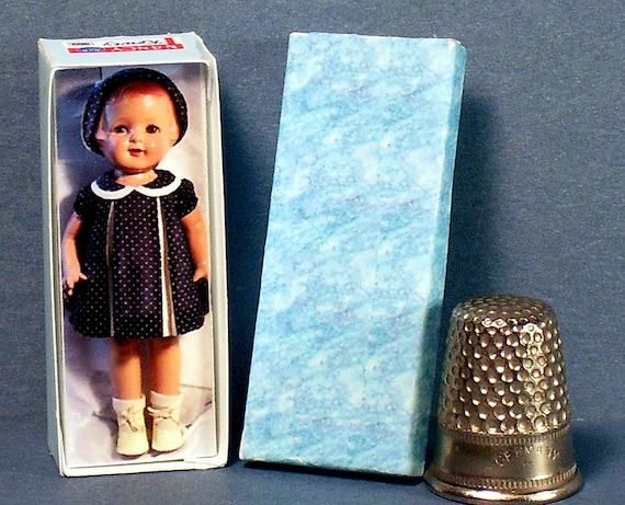 Dollhouse Miniature 1:12  Tiny Tears Doll Box 1950s dollhouse girl nursery 