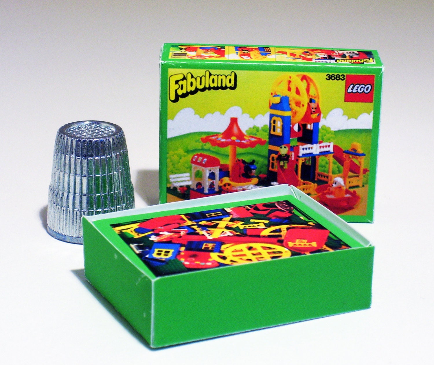 Lego Fabuland Amusement Park Box Doll House Miniature 1 12 Scale Dollhouse Accessory Miniature Box Replica 1980s Dollhouse Lego Box Etsy