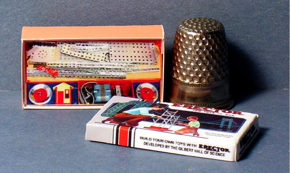 Gilbert Erector Set Box 1950s - Dollhouse Miniature - 1:12 Scale ...