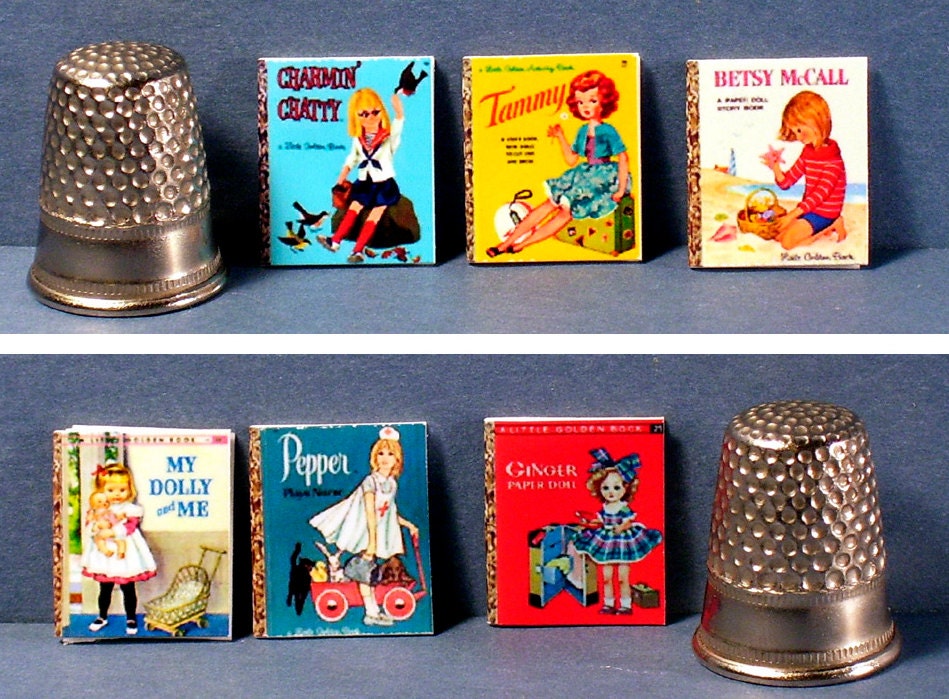 Details about   Dollhouse Miniature 1:12 Six Little Golden Books  Doll Covers    girl toy books 