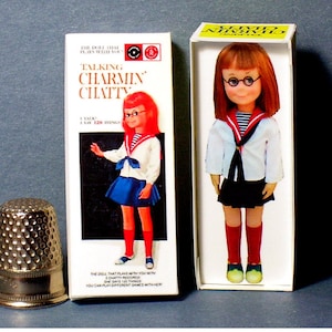 Charmin Chatty Doll Box -  Dollhouse Miniature 1:12 scale -  Dollhouse Accessory - 1960s Dollhouse girl -PLEASE read the description!