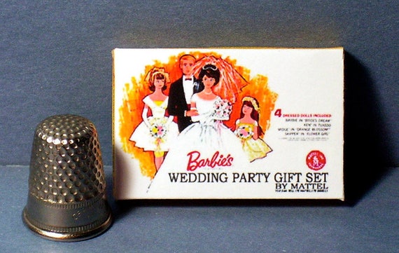 Barbie Wedding Party Gift Set Box Dollhouse Miniature 1:12 