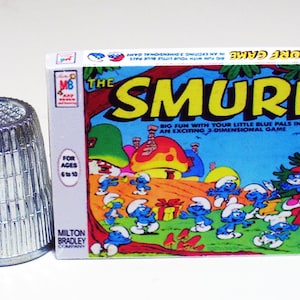 Smurf Game - Dollhouse Miniature - 1:12 scale - Dollhouse Accessory - 1980s Dollhouse kids nursery game toy -  Dollhouse Smurf Game 1981