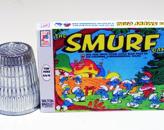 Smurf Game - Dollhouse Miniature - 1:12 scale - Dollhouse Accessory - 1980s Dollhouse kids nursery game toy -  Dollhouse Smurf Game 1981