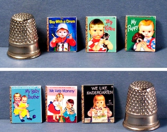 Eloise Wilkins Covers - 6 Little Golden Books  -  Dollhouse Miniature 1:12 scale - Dollhouse nursery toy books - My Kitten, My puppy, more