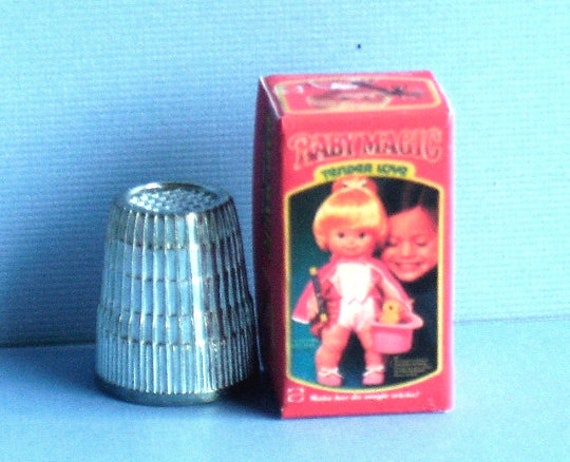 Baby Magic Tender Love Doll Box -  Dollhouse Miniature - 1:12 scale - Dollhouse Accessory - 1970s Dollhouse - PLEASE read the description!
