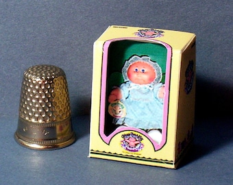 Cabbage Patch Preemie Girl Doll Box - Doll House Miniature 1:12 scale - Dollhouse Accessory - 1980s Dollhouse -PLEASE read the description!