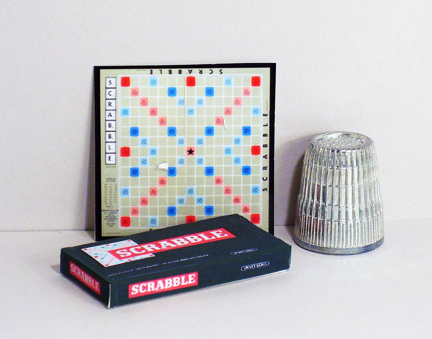 1//2 Half Inch Scale Dollhouse Miniature SCRABBLE Game Box