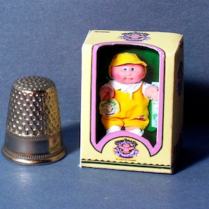 Cabbage Patch Preemie Boy Doll Box  -  Dollhouse Miniature - 1:12 scale  - 1980s Dollhouse girl baby nursery -PLEASE read the description!