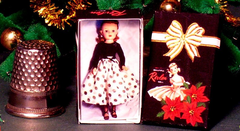 Miniature dollhouse Christmas Santa Rudolph book Barbie 1//12 Scale B