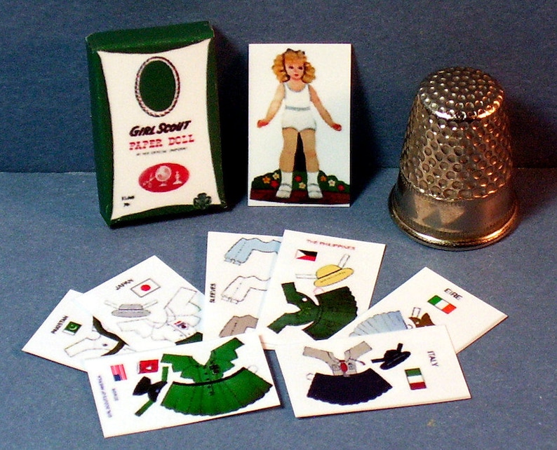 Girl Scout Paper Doll Dollhouse Miniature 112 Scale Etsy Sweden
