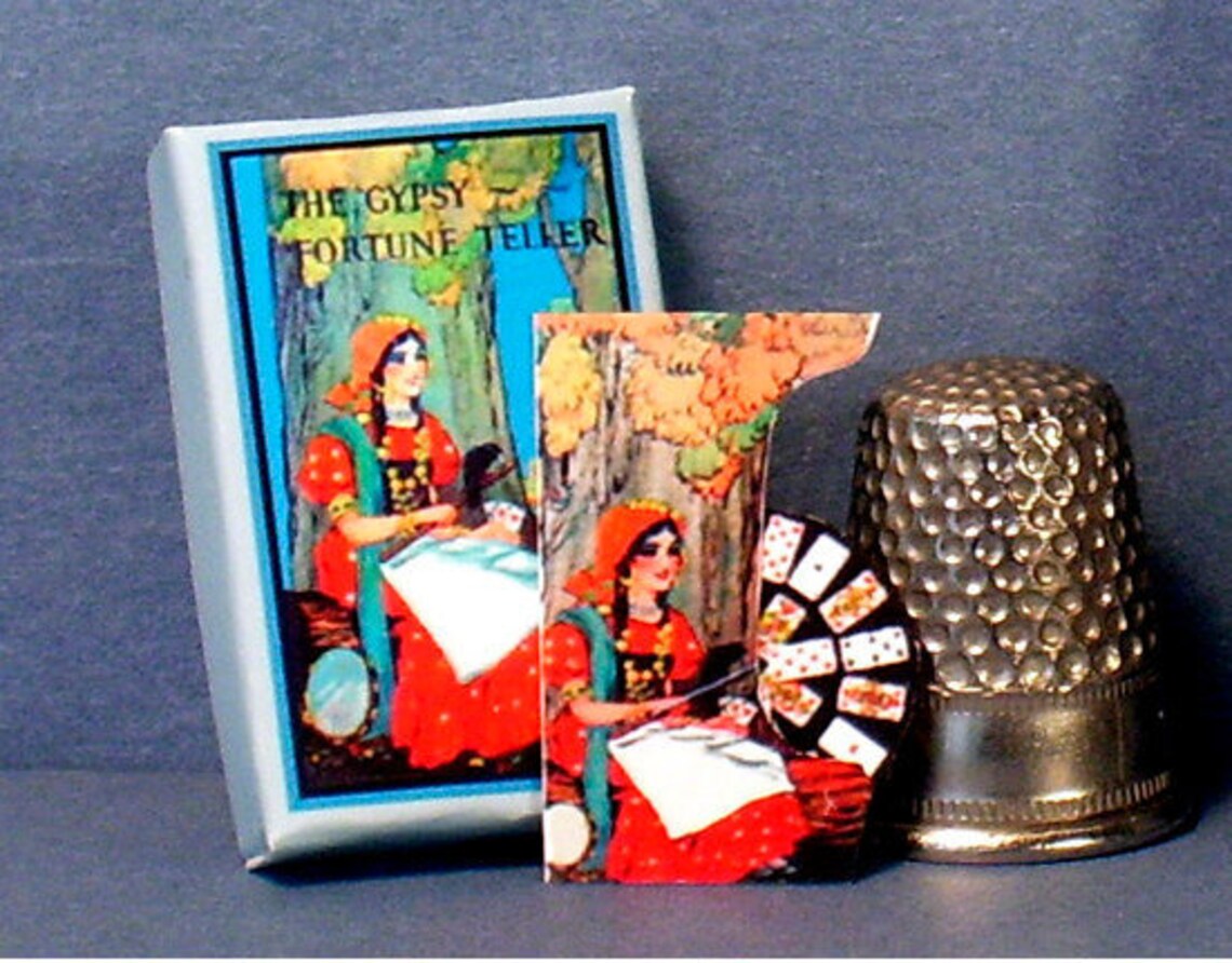 Gypsy Fortune Teller Game and Poster Dollhouse Miniature Etsy