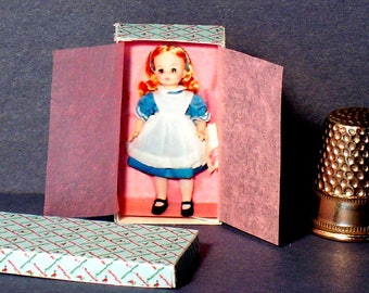 Alice In Wonderland Doll Box  -  Dollhouse Miniature  1:12  - Dollhouse Accessory - Dollhouse girl  -PLEASE read the description!
