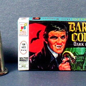 Barnabas Collins Game - Dollhouse Miniature - 1:12 scale Dollhouse Accessory - 1960s dollhouse Haunted House Halloween vampire game toy