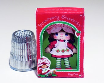 Strawberry Shortcake RagDoll Box - Dollhouse Miniature 1:12 scale - Dollhouse Accessory - 1980s Dollhouse girl -PLEASE read the description!