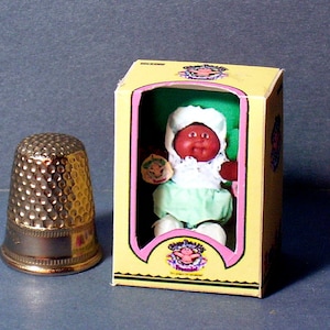 Cabbage Patch Preemie African American Girl Doll Box - Dollhouse Miniature 1:12 - 1980s Dollhouse AA girl baby -PLEASE read the description!