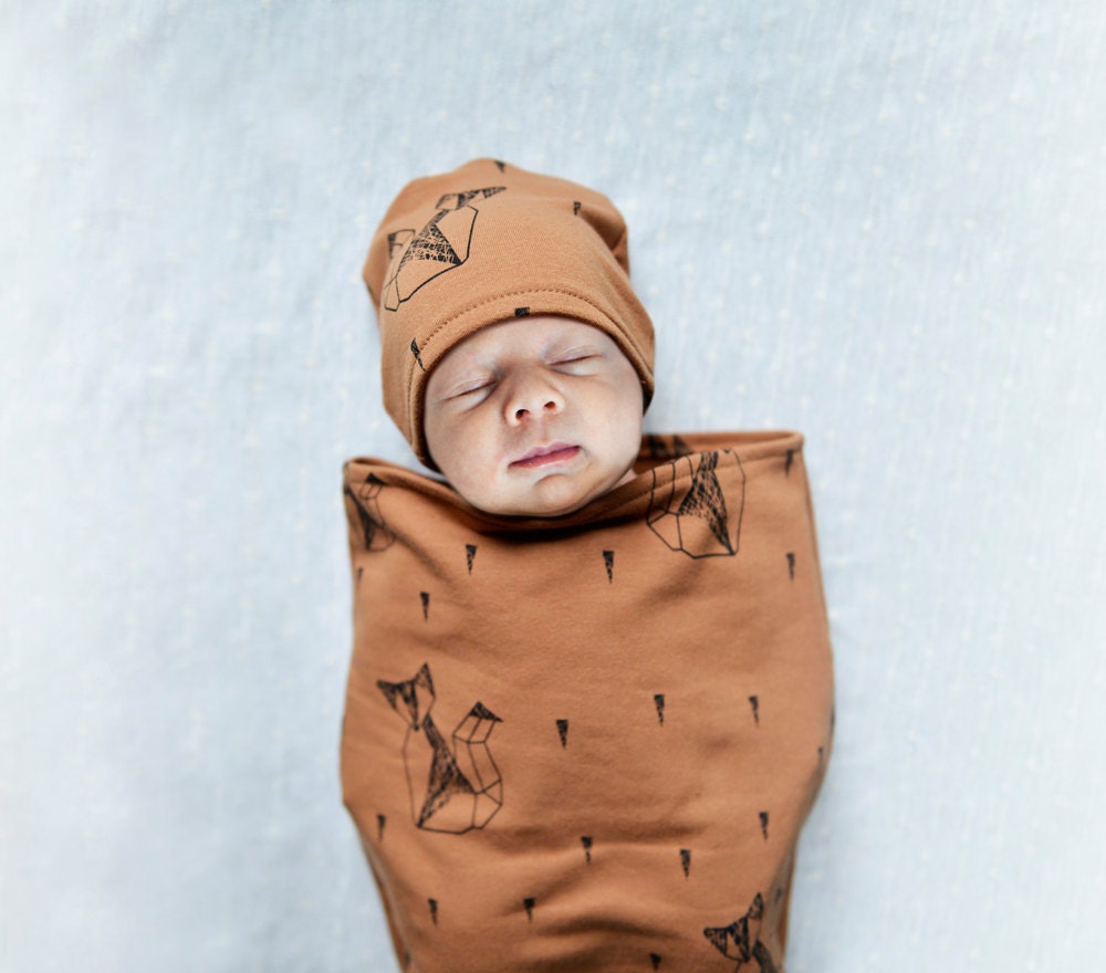 Baby Boy Swaddle Sack Newborn Swaddle Set Hipster Design Boy Etsy