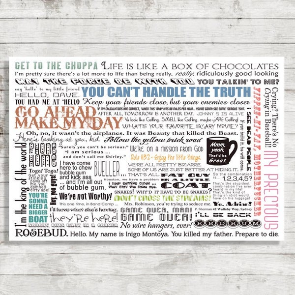 Movie Quotes - Etsy