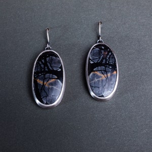 Picasso Jasper Silver Earrings