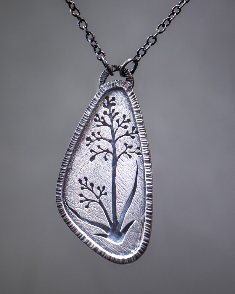 Silver Plant Pendant