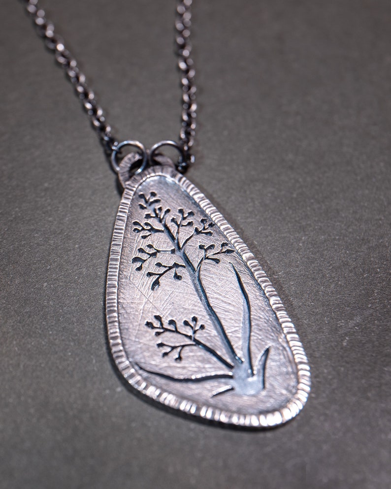 Silver Plant Pendant