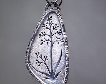 Silver Plant Pendant