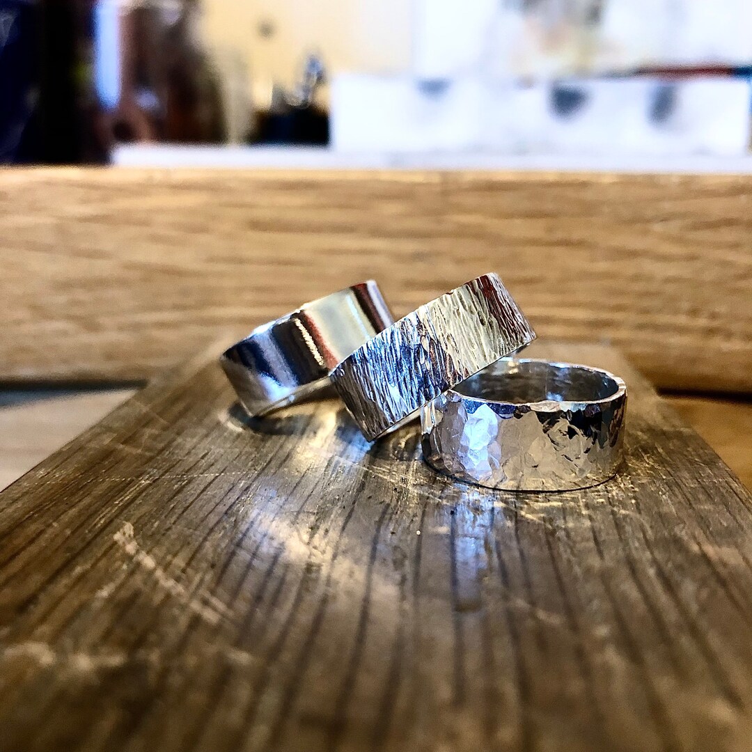 Silver Thumb Rings Textured Sterling Silver Thumb Ring - Etsy