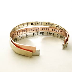 personalised aluminium cuff bracelet zdjęcie 6