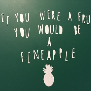 Paper cutting template, personal use, pineapple template, DIY paper cut, paper art, fruit template, pun papercut template, fruity template image 2