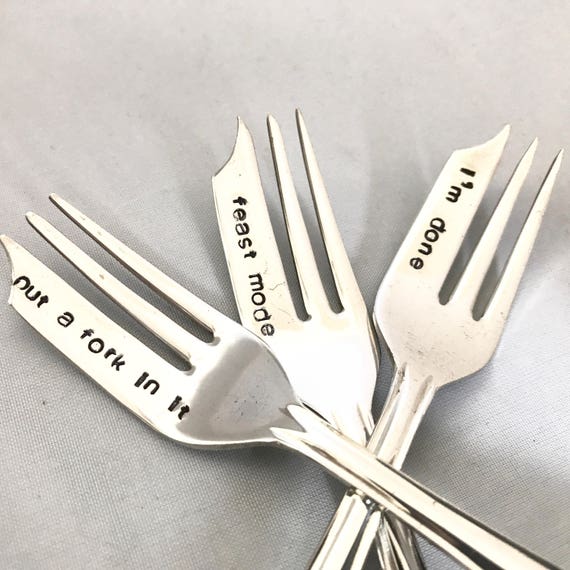 Personalised cake fork customised fork stamped fork custom Etsy