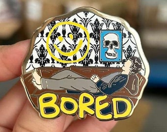 Sherlock Enamel Pin - "Bored"