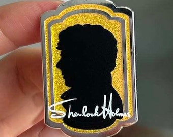 Sherlock Enamel Pin - "Sherlock Silhouette" Glitter
