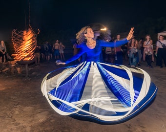 Performance Skirt with lights, Skirt for Whirling