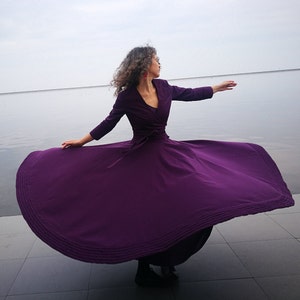 Whirling Skirt Violet with jacket, Violet Sufi Skirt, Skirt for Whirling