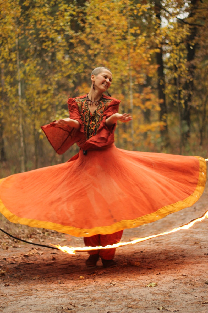 Fire Skirt with Kevlar, fire sufi skirt, dervish fire skirt image 4